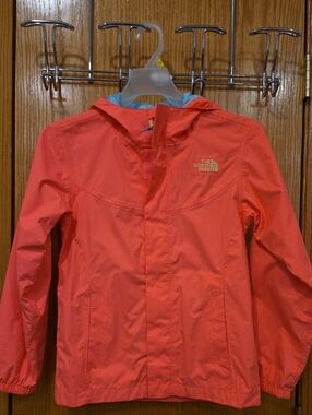 The North Face Coral-Red Hooded Shell Jacket